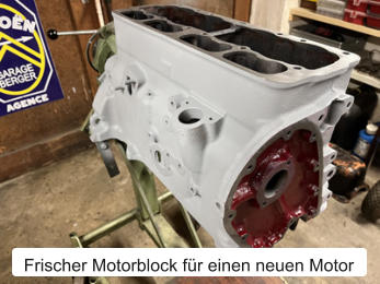 Frischer Motorblock fr einen neuen Motor